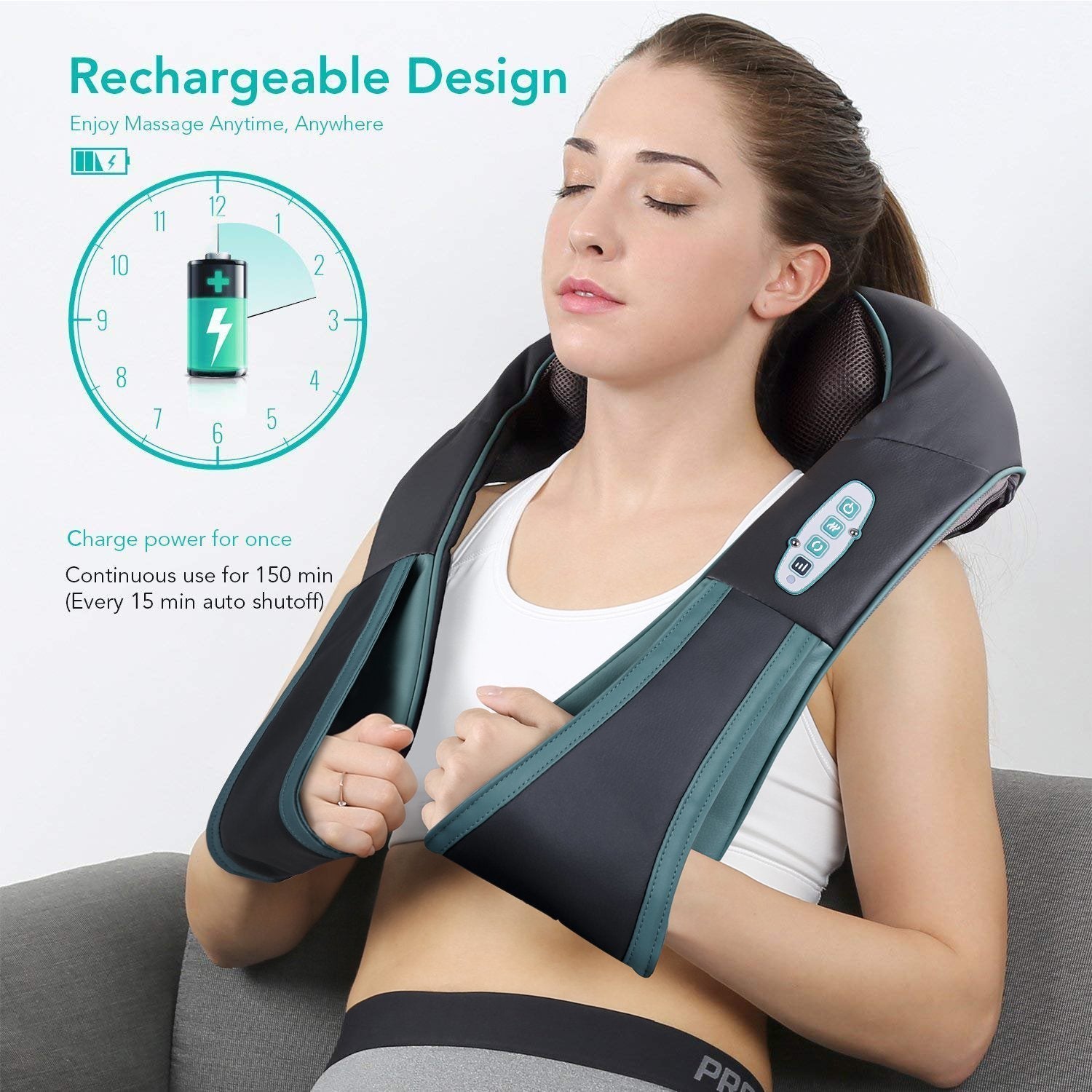 Cordless Neck and Shoulder Massager with Heat