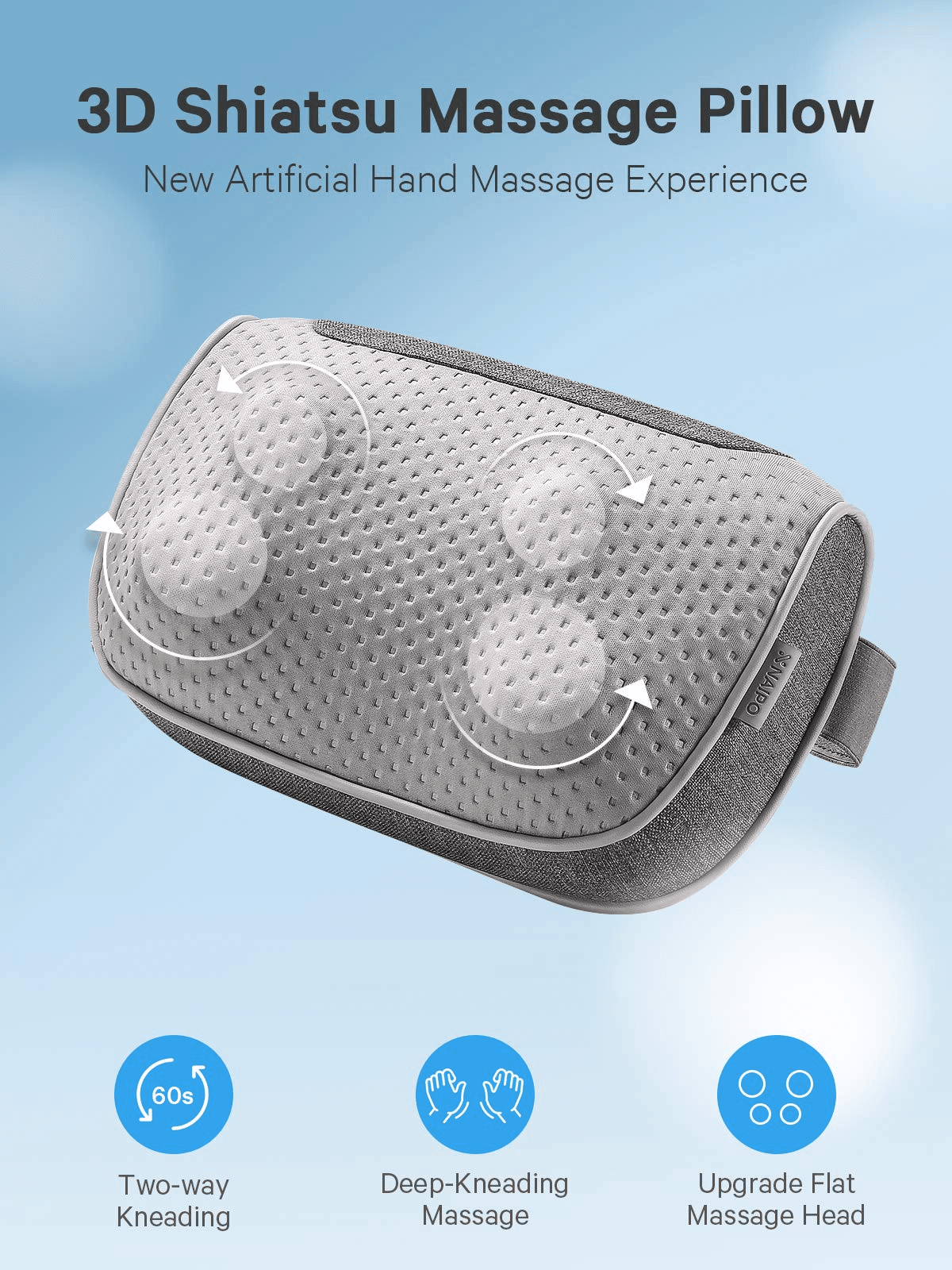 Shiatsu Massage Pillow with Heat - NAIPO