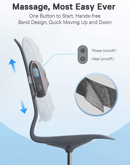 Shiatsu Massage Pillow with Heat, Naipo Electric Deep Kneading Back Neck Massager for Lower and Upper Back Shoulders Legs Foot Arms to Muscle Pain Relief Best Relaxation Gifts in Home Office and Car - NAIPO