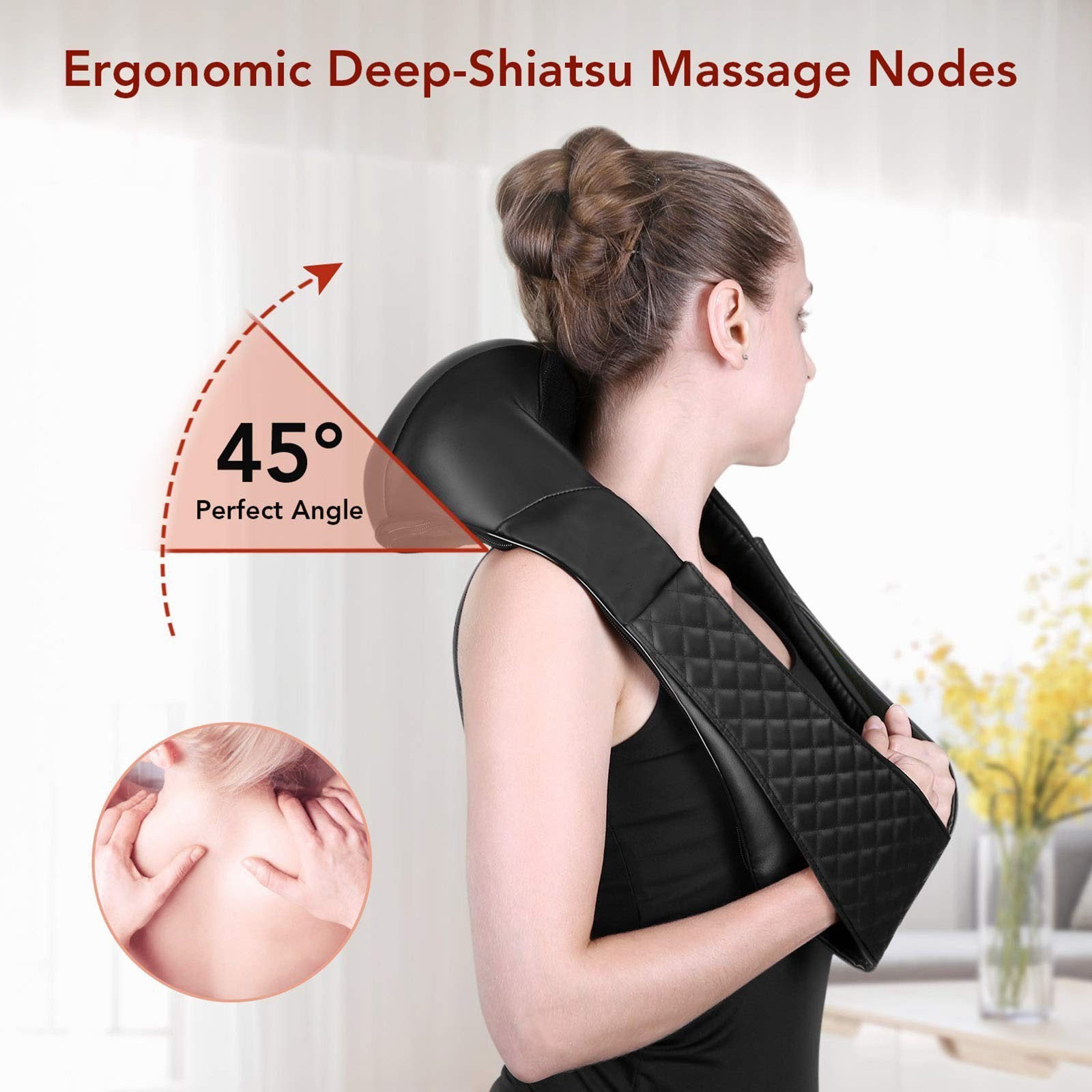 Shiatsu Neck & Back Massager with Heat 